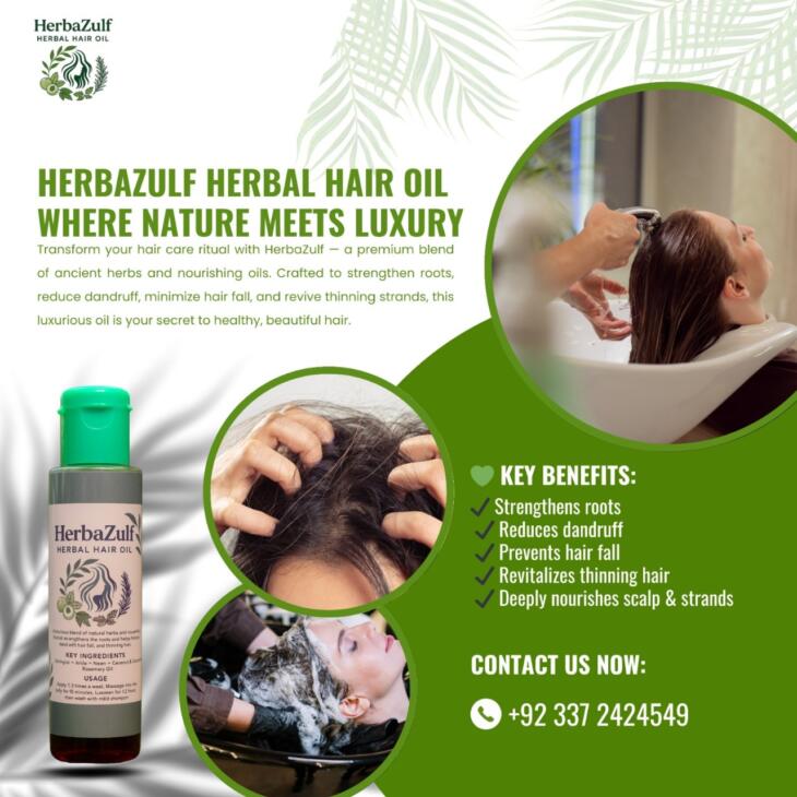 HerbaZulf Herbal Hair Oil - Image 2